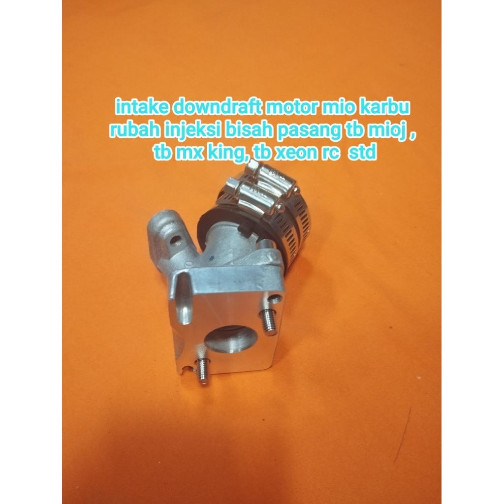 intake downdraft motor mio karbu rubah injeksi bisah pasang tb mioj , tb mx king