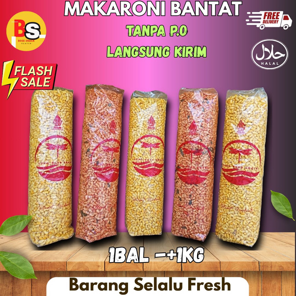 

makaroni bantat 1bal/makaroni bantet 1 kg/ makaroni bantat 5 varian rasa/makaroni bantat murah
