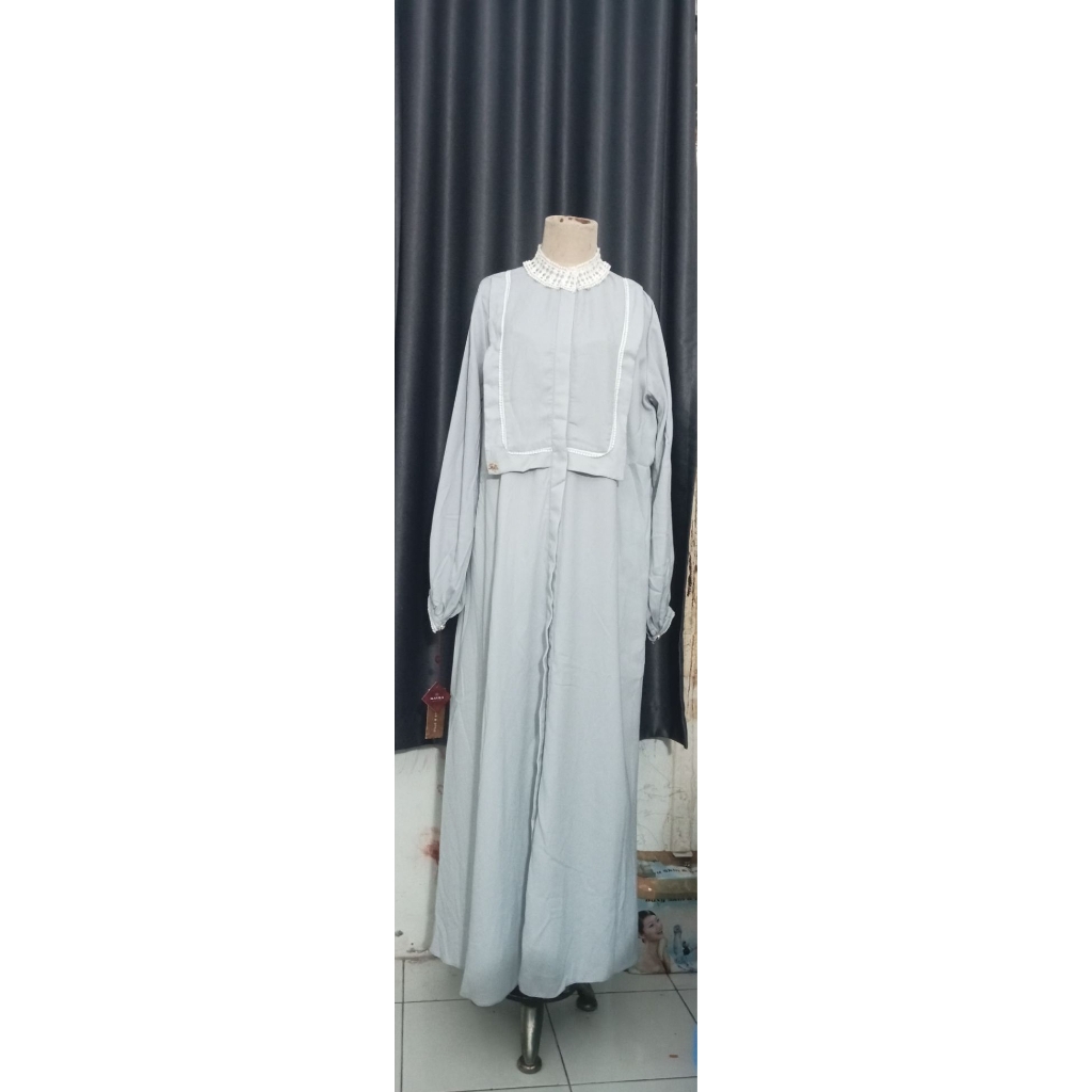 Mayra gamis abaya warna abu