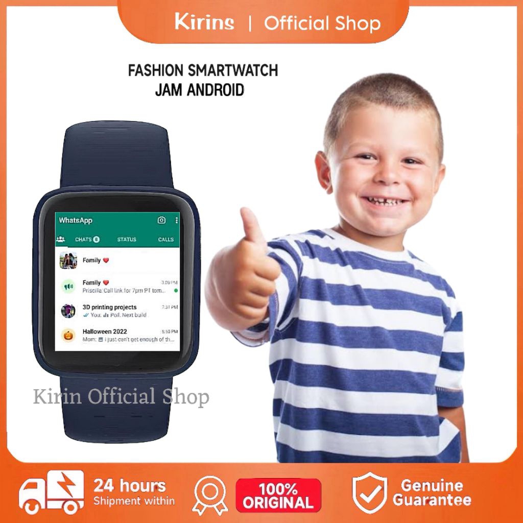 Jam Tangan Pintar Hp Anak Pria Wanita Dewasa Terbaru Anti Air Smartwatch Monitor Kesehatan Tidur Ola