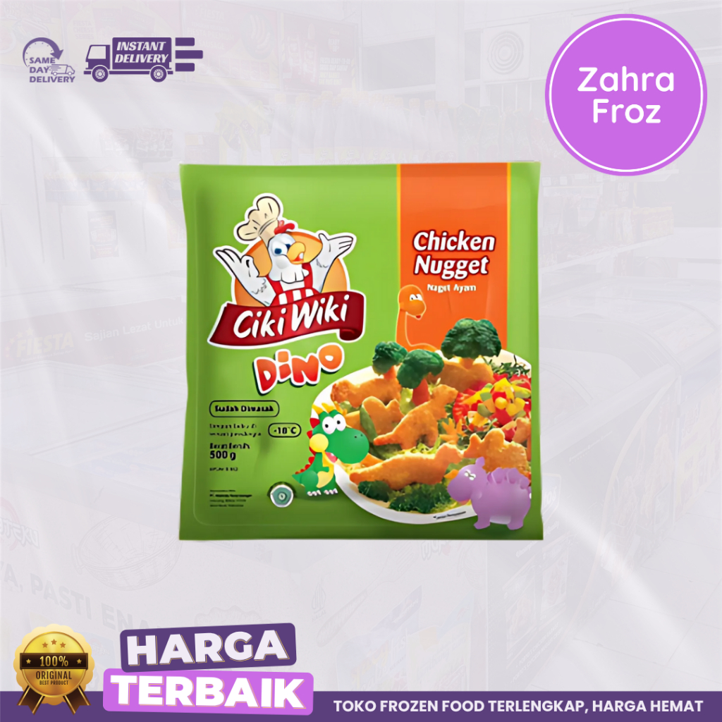 

Ciki Wiki Chicken Nugget Dino 250g | Naget Ayam |