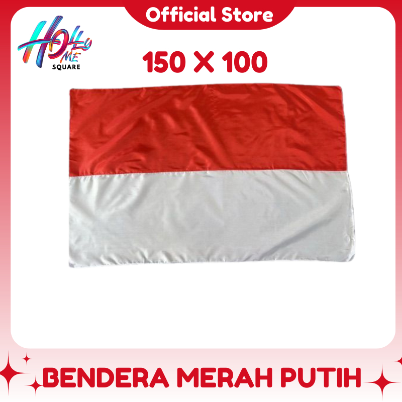 Bendera Indonesia Merah Putih Besar Kain Satin Panjang Tebal Agustusan HUT Kemerdekaan RI