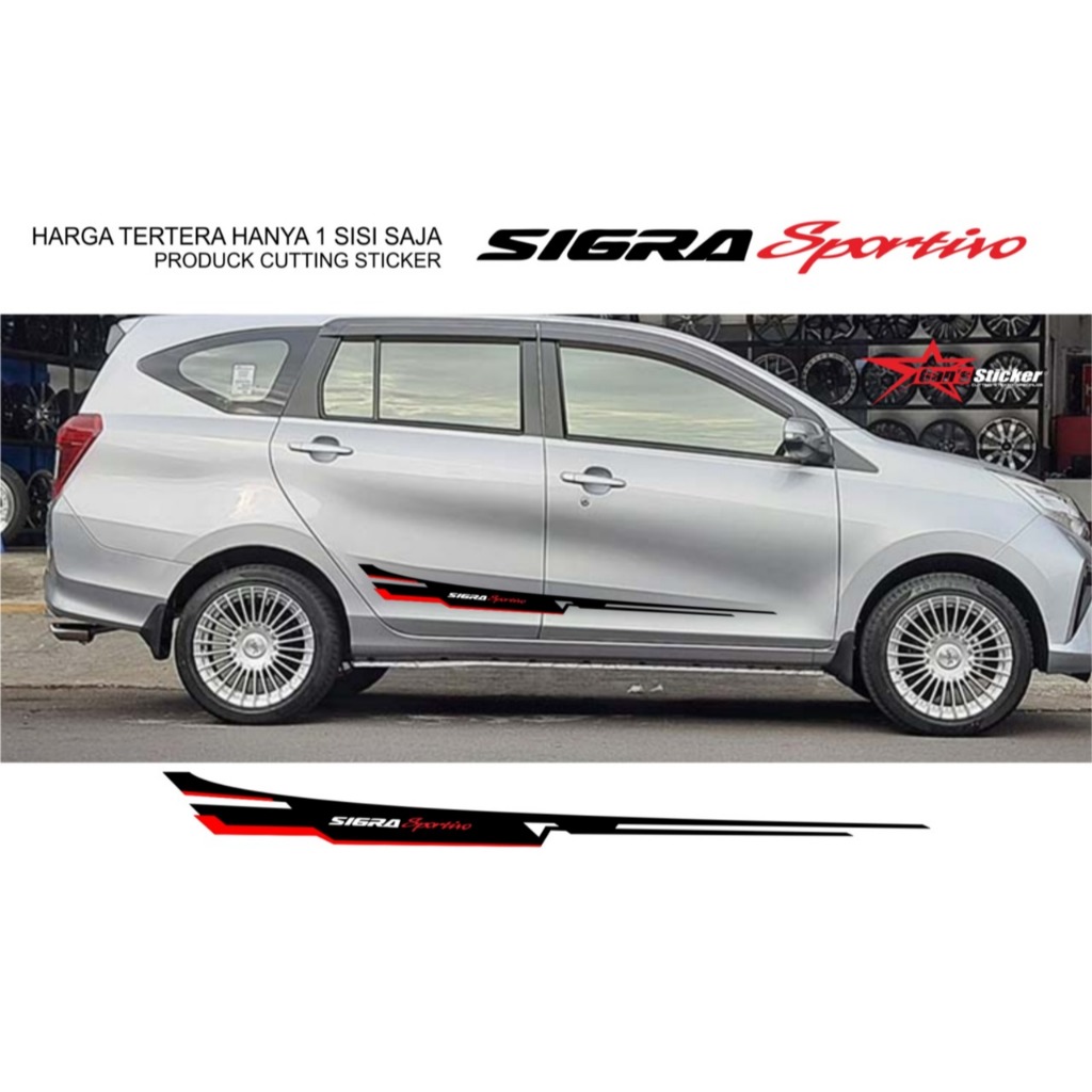 Cutting Sticker Toyota Calya - Daihatsu Sigra | Aksesoris Eksterior Sticker Striping Body Mobil