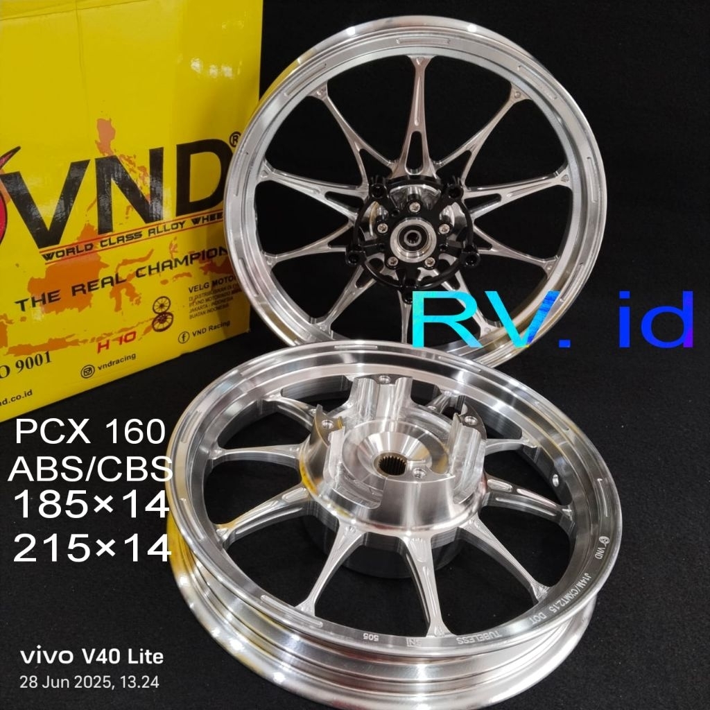 Velg Racing VND H10 PCX 160 cbs/abs ring 14 velg palang 10 pcx velg vnd pcx original uk 185/215