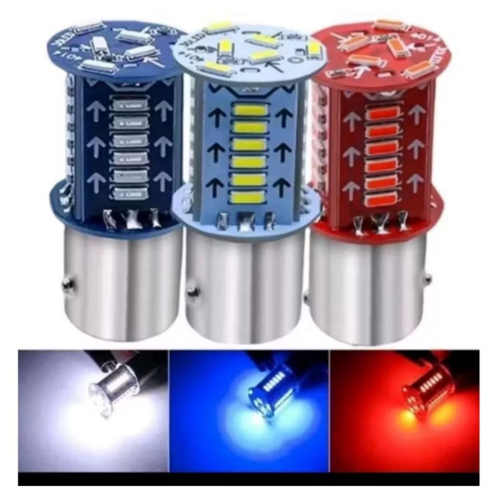 COD Lampu Rem Stop LED Bayonet 30 Mata Running Kedip Lampu Stop Jagung 30 Led Universal Lampu Stop M