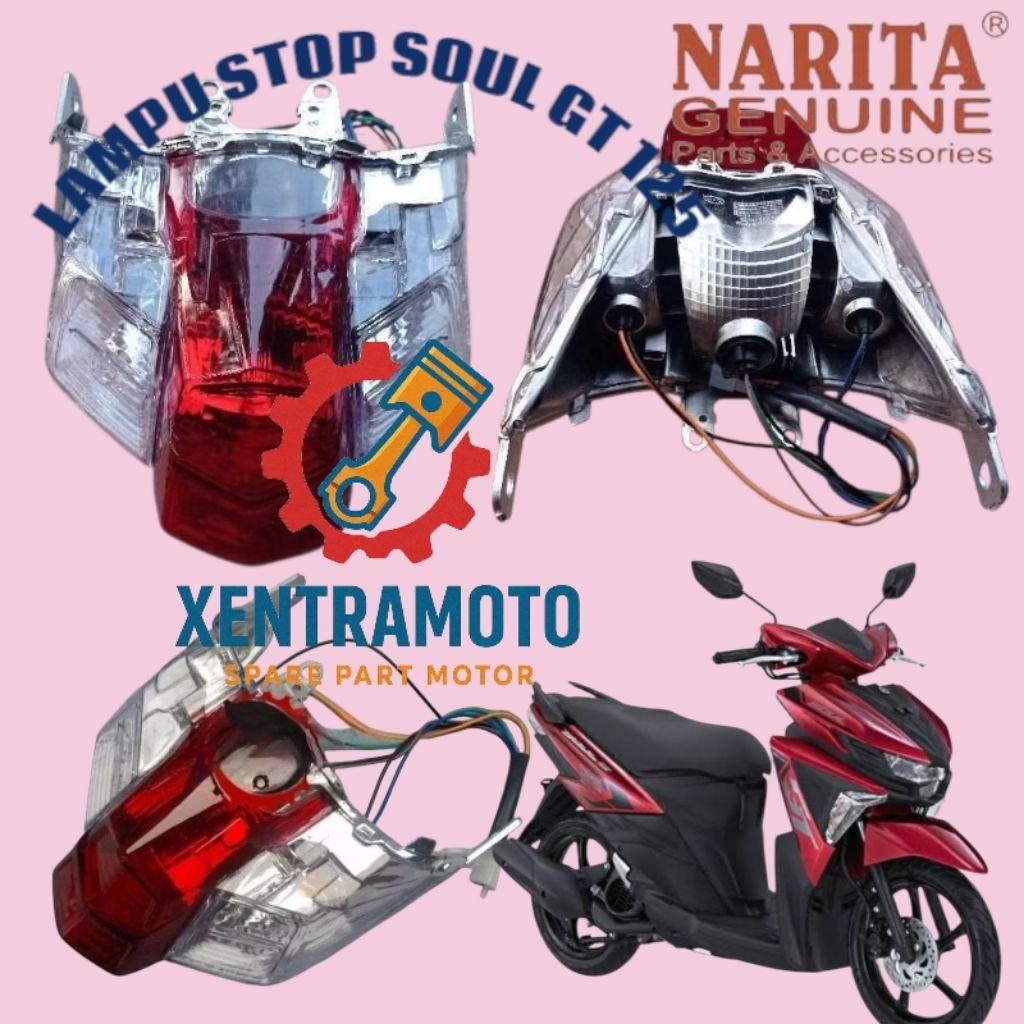 LAMPU STOP REM BELAKANG SOUL GT 125 NARITA