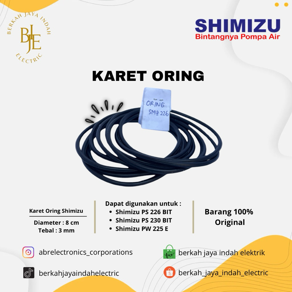 KARET ORING SHIMIZU 226 ORIGINAL