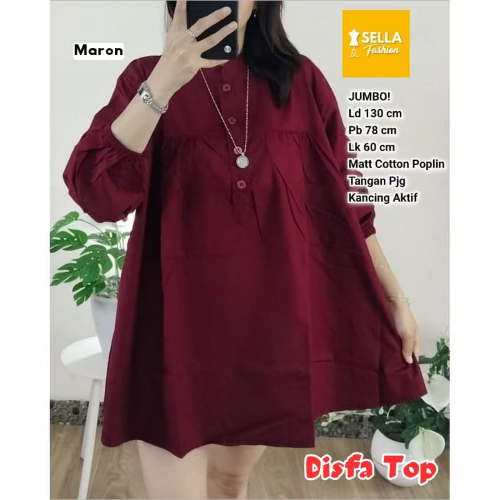 Blouse katun poplin jumbo LD 130 busui