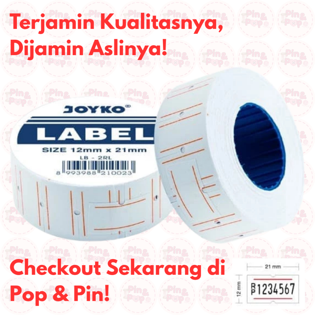 

Kertas Label / Label Harga Sticker / Stiker Label Joyko 1 Baris 12 mm x 22 mm