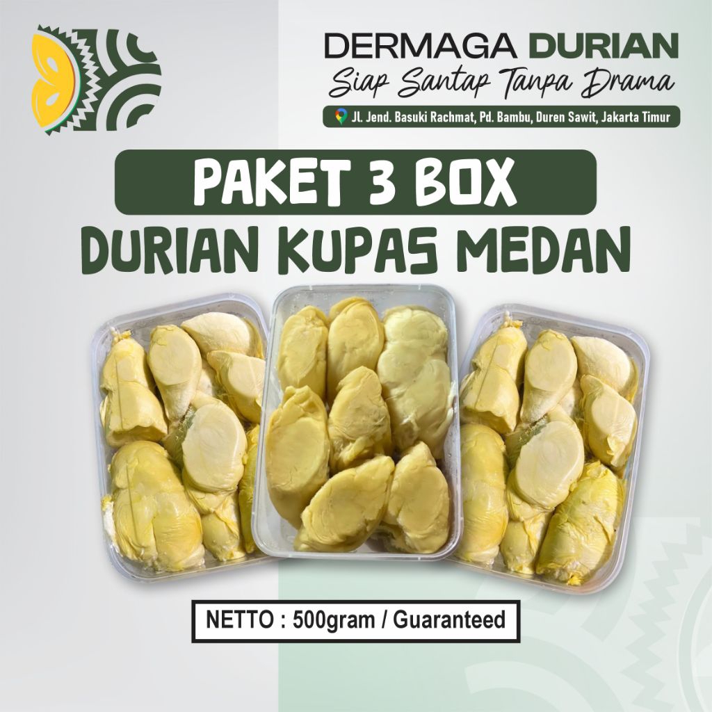 

DERMAGA DURIAN KUPAS / PAKET 3 BOX 100k DURIAN PREMIUM