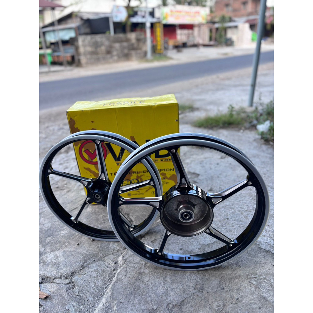 Velg VND AK55 140/160-17 Fizr Jupiter Force Hitam Set Depan Belakang