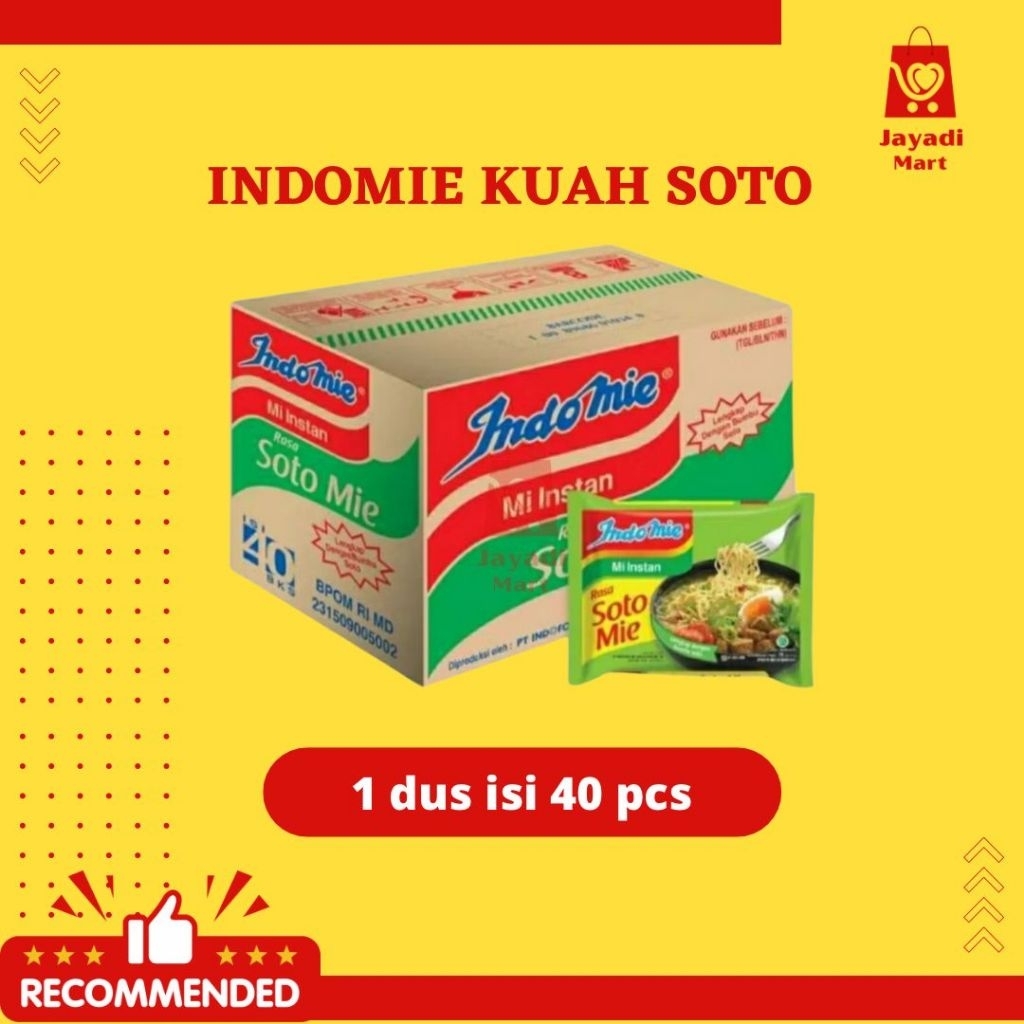 

MIE INSTANT INDOMIE SOTO MIE 1 DUS ISI 40PCS WARMINDO