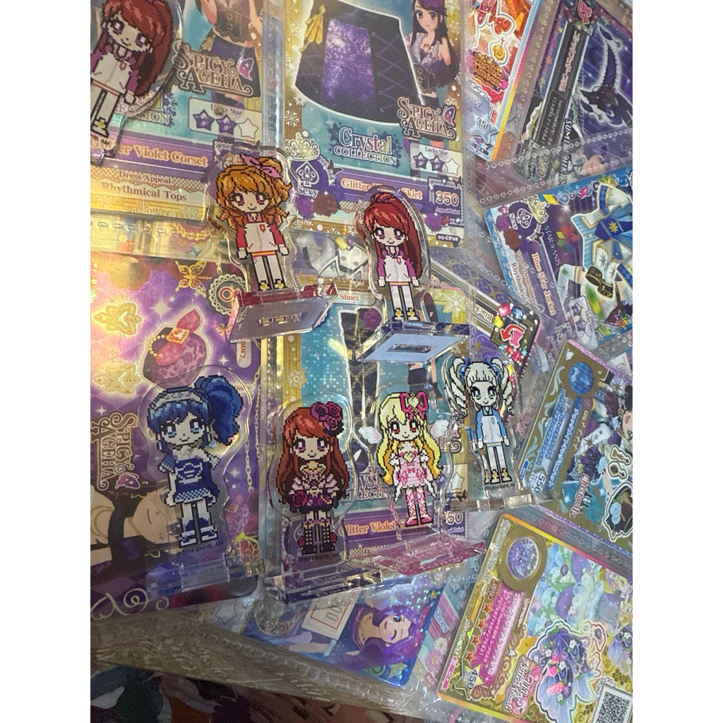Aikatsu Mini pixel Selected Stand akari,ran,ichigo,aoi,yurika