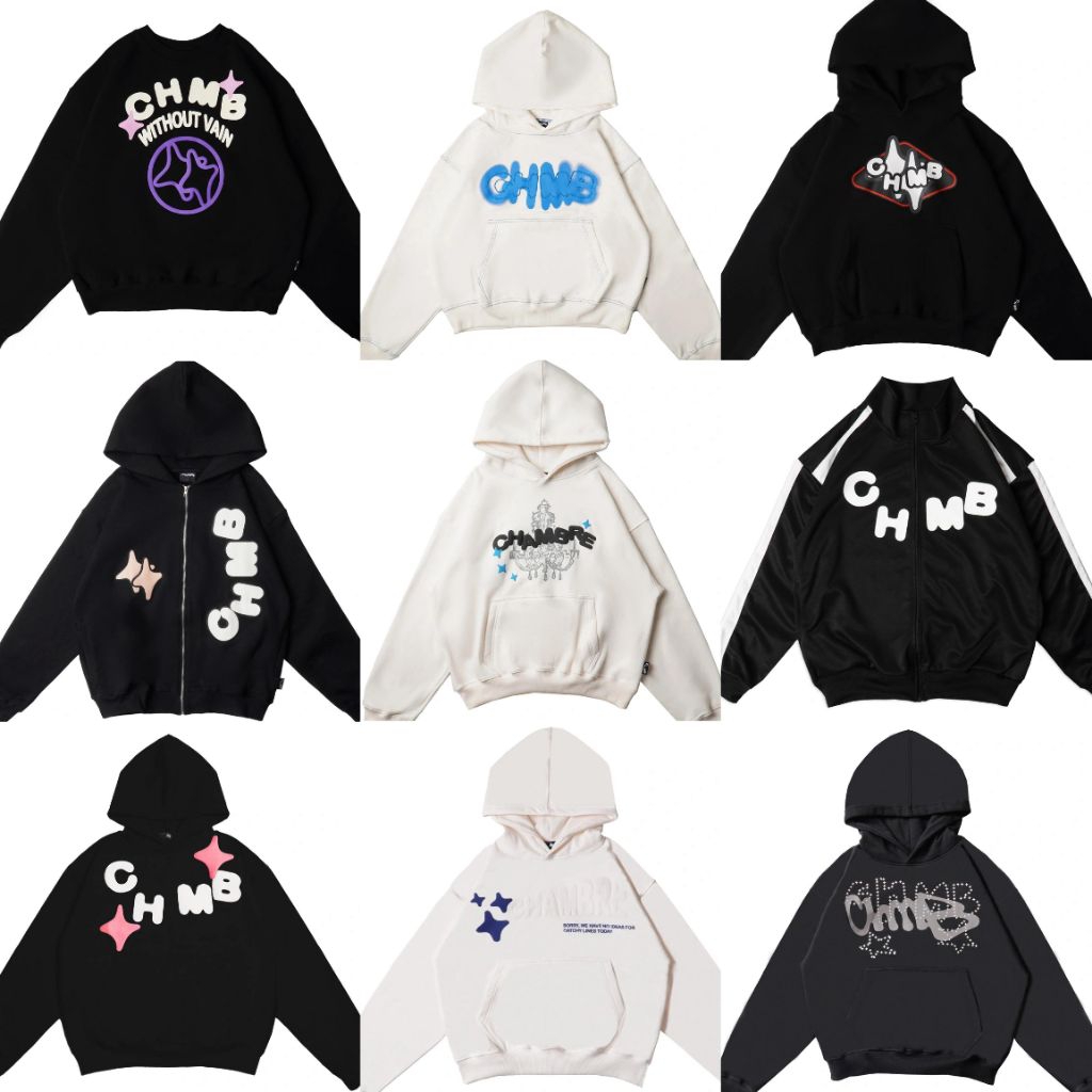 Chambredelavain Chmb Hoodie Tracktop Sully/Sensational/Basic/No Idea/Pills/Bed Star/Sweatpants/Topi/