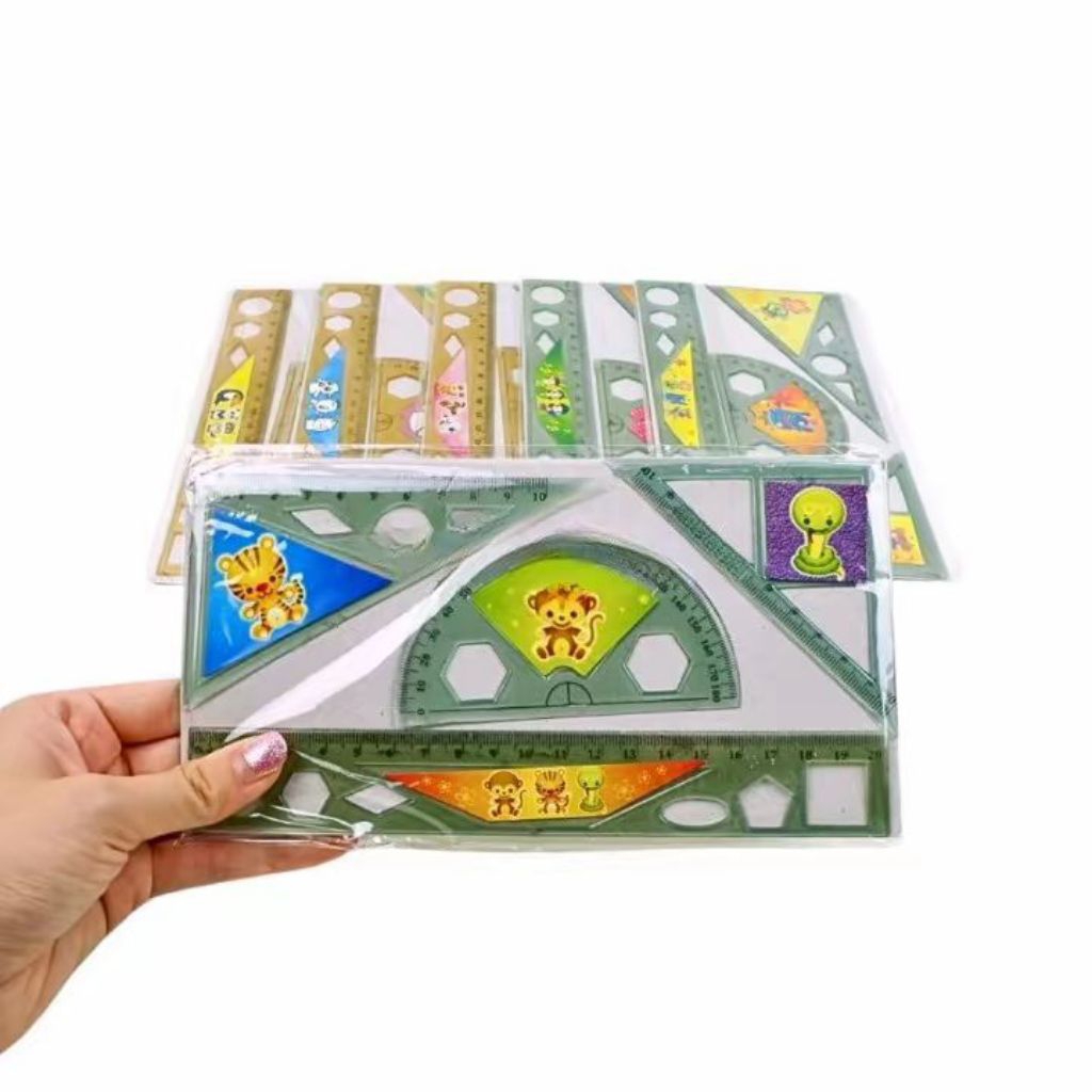 

Penggaris Busur Siku-Siku Segitiga Satu Set Isi 4 PCS - Stationery