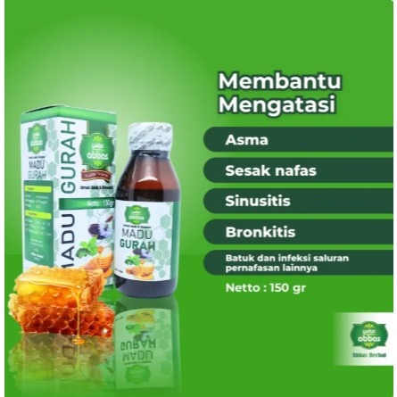 

Madu gurah ABBAS Peluruh dahak atasi asma bronkitis flu batuk radang tenggorokan 150gram
