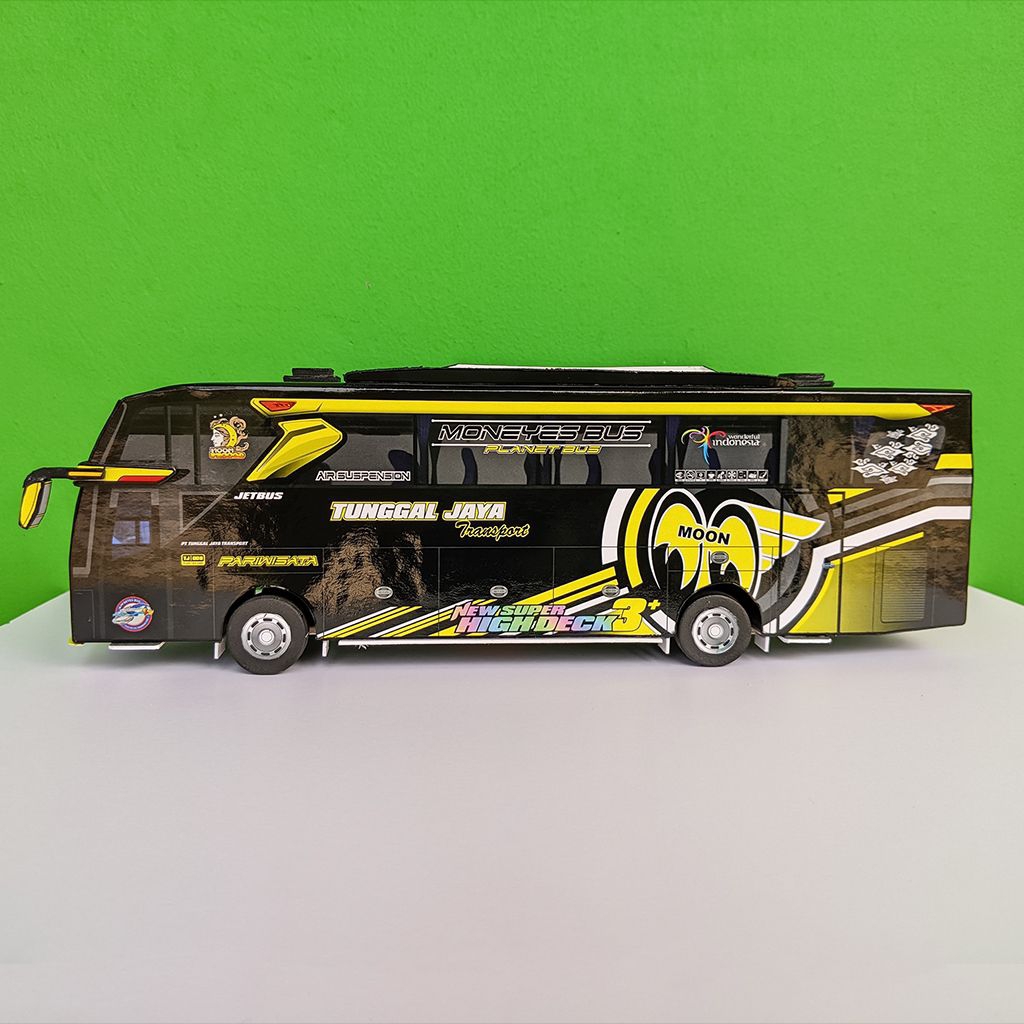 MINIATUR BUS PAPERCRAFT JB3 MOONEYES TUNGGAL JAYA