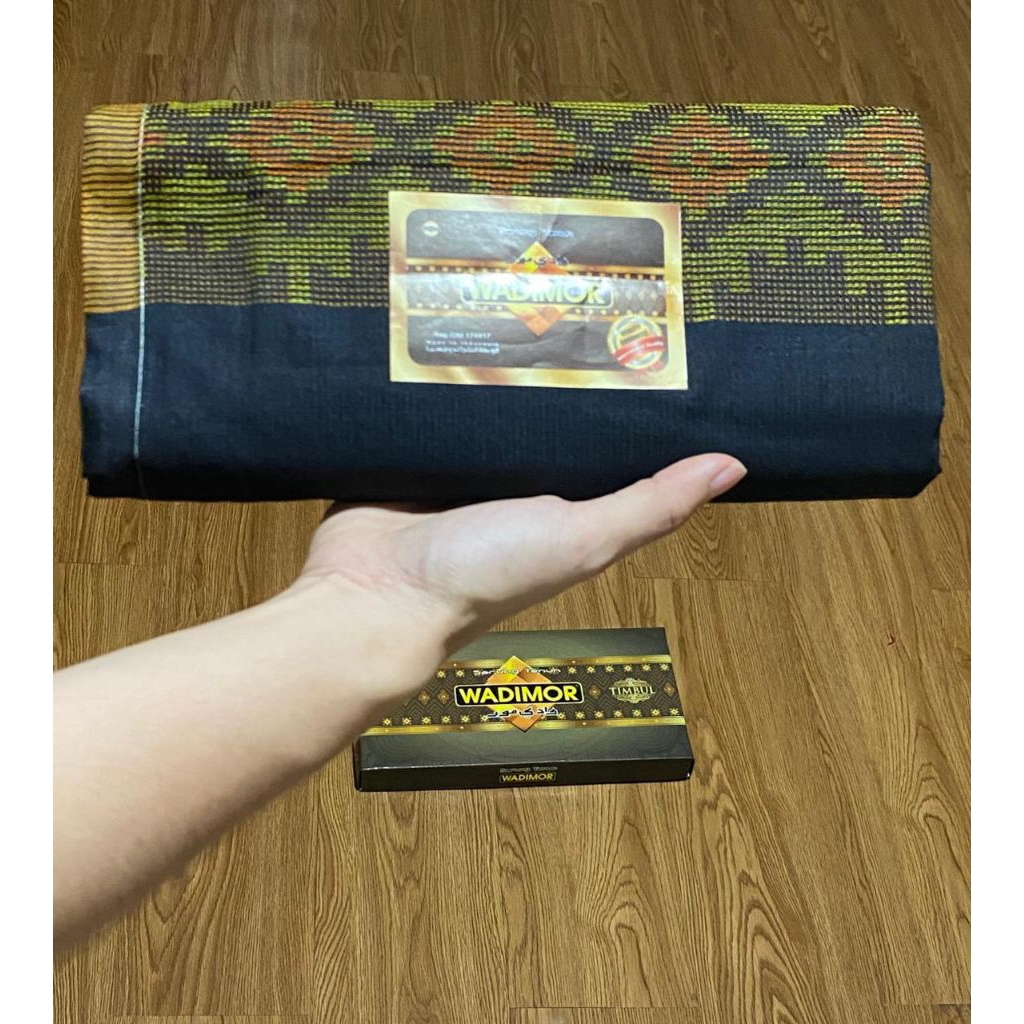Sarung wadimor kotak motif polos hitam, putih, warna / sarung tenun Malay hawai