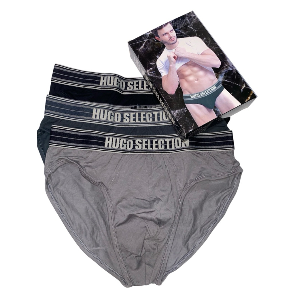 CD HUGO SELECTION/Celana Dalam Hugo Original 100% Cowok/Isi 3pcs