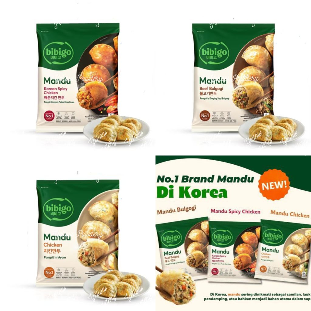 

MANDU BIBIGO 400GR CHICKEN SPICY CHICKEN BEEF BULGOGI HALAL MUI NO PORK NO LARD MURAH DISKON PRJ SALE ENAK SUP KOREAN FOOD ORI OTENTIK GYOZA PANGGANG GORENG KUKUS REBUS MAKANAN INSTANT AYAM SAPI CAMILAN KIMCHI PANGSIT WONTON DUMPLING JUICY SEGAR