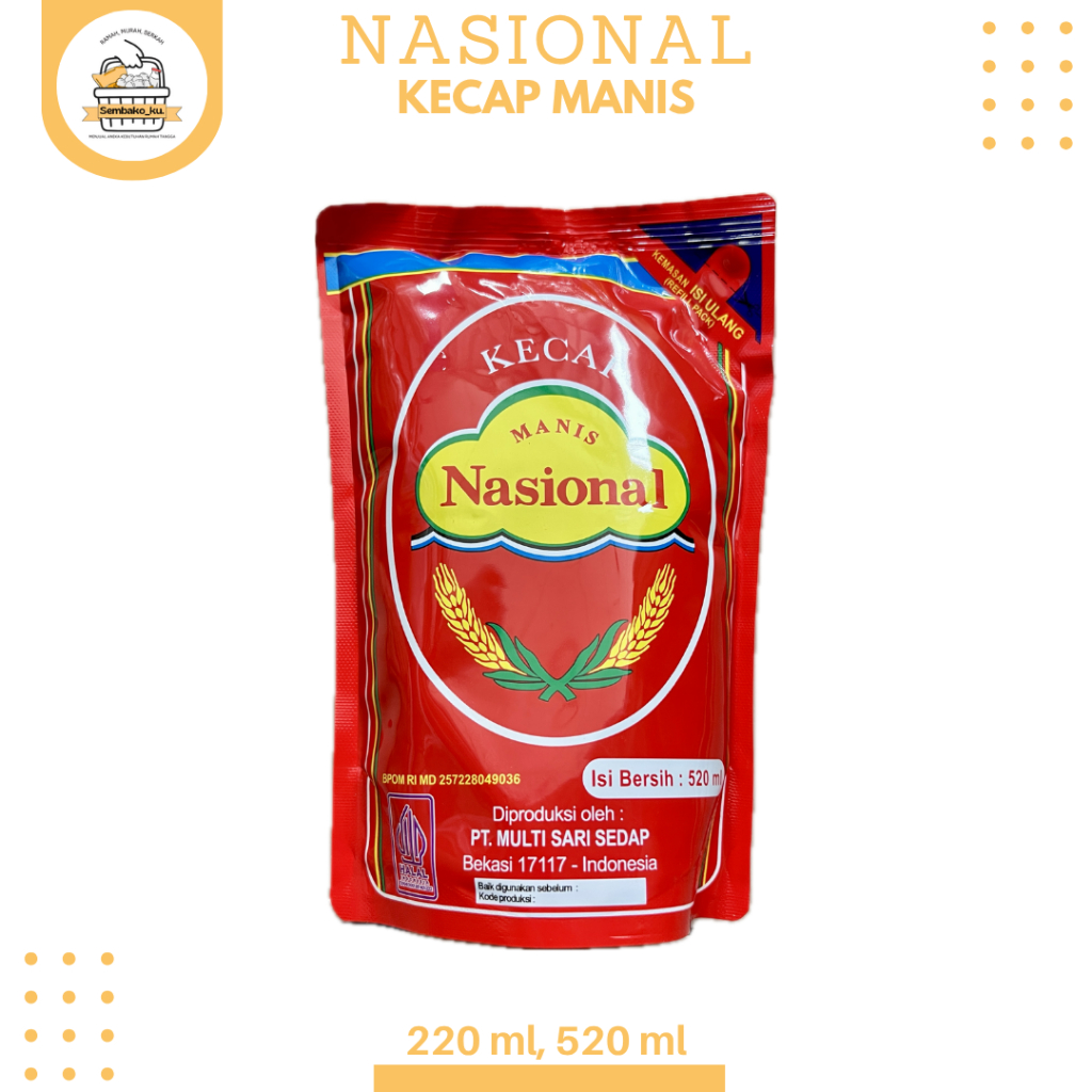 

Kecap Nasional Pouch 220ml / 520ml – Kecap Manis Kental & Ekonomis