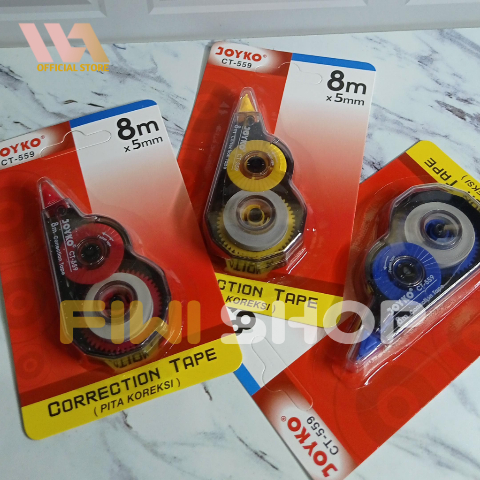 

FIWI - (1PCS) Correction Tape / Tipe X / Pita Koreksi Joyko CT-559 8M X 5MM