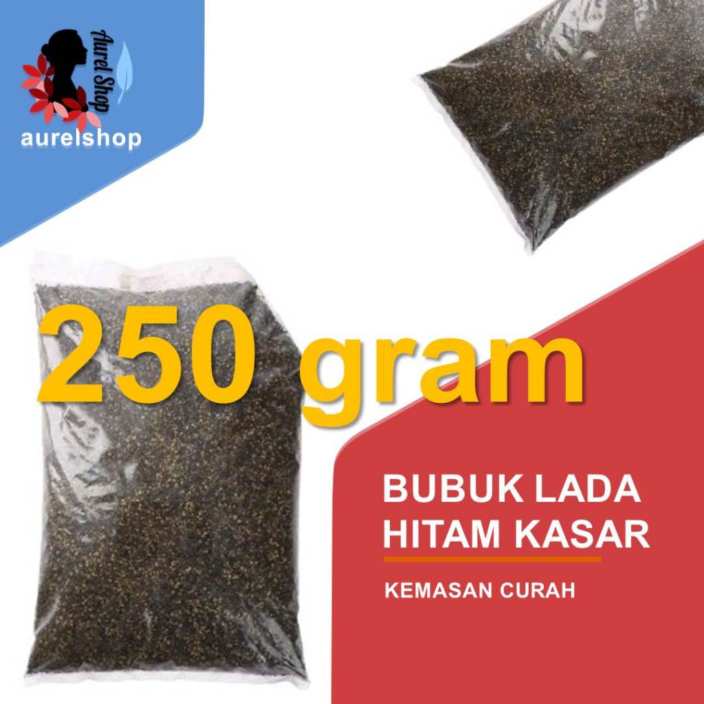 

250 gram Bubuk Lada hItam Kasar / Black Pepper Crushed