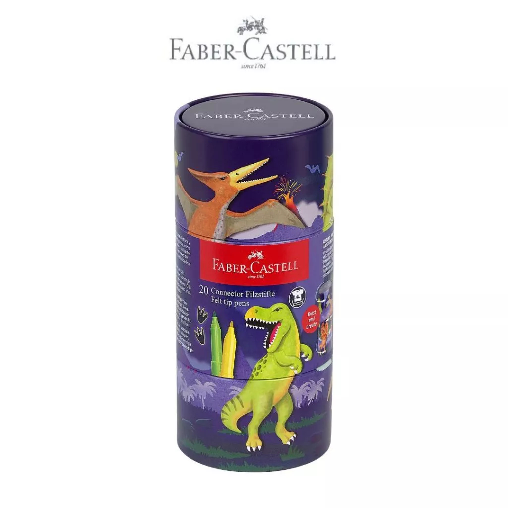 

Faber-Castell Connector pen Spidol Warna Dino set 20 - Warna Cerah dan Mudah Dicuci