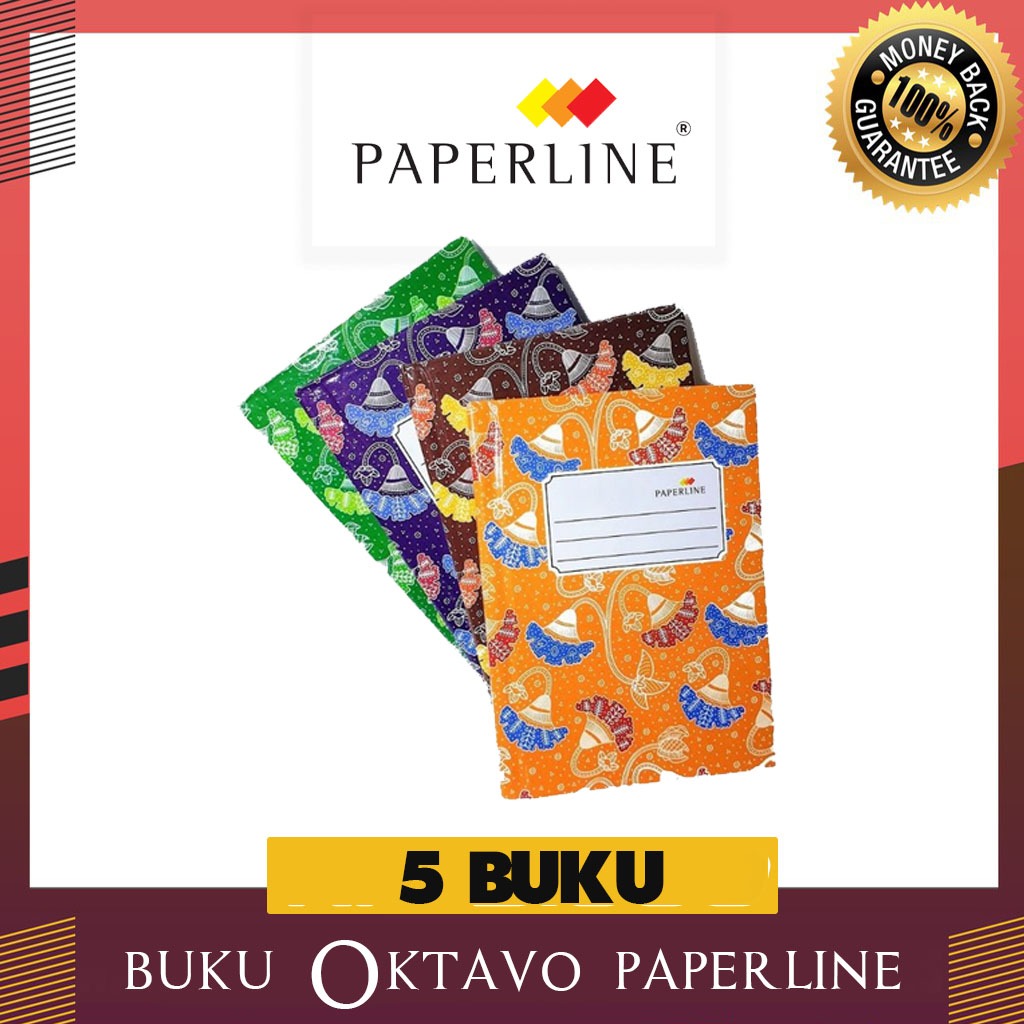 

[ 5 Buku ] OKTAVO 100 LEMBAR PAPERLINE | HARD COVER OKTAVO PAPERLINE A6