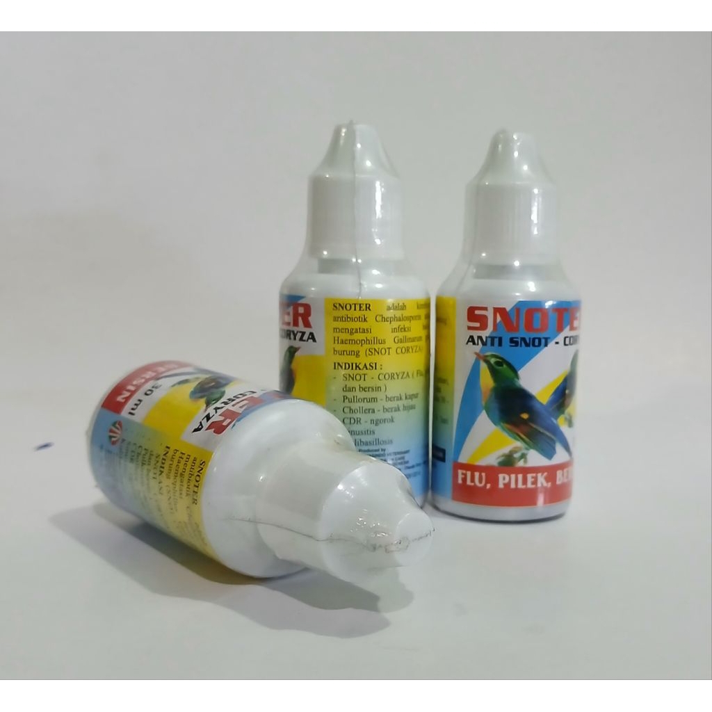 SNOTER anti snot  coryza pada burung Obat snot burung Obat Burung Lemas Obat burung sesak nafas Obat
