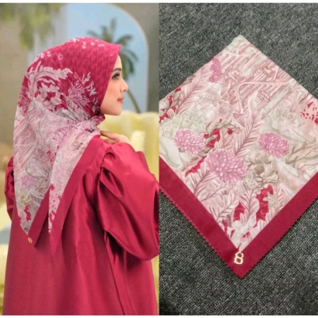 Hijab Buttonscarves Jilbab Segi Empat Litle Mermaid Dubai Parisian Series Buttonscarves