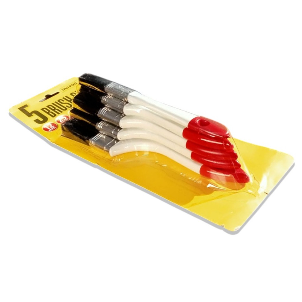 Set Kuas 5 Pcs Bulu Sintetis – Ukuran 75mm 50mm 38mm 25mm – Kuas Mentega Untuk Kuliner & Kuas Cat