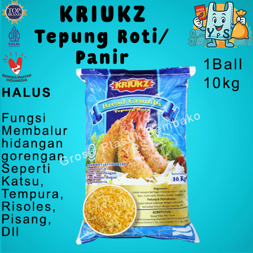 

Tepung Roti Panir Halus KRIUKZ Kemasan BALL 10kg