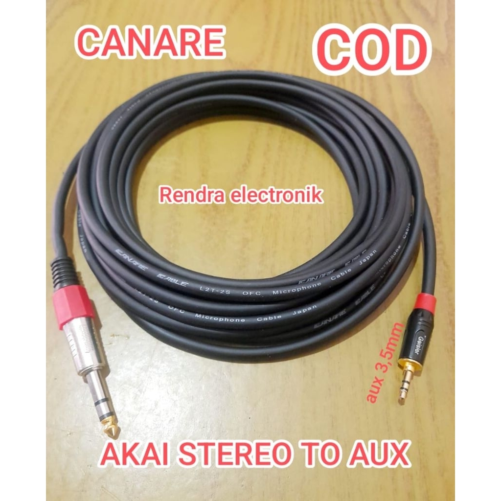 Kabel jack streo 3,5 mm To 6,5 mm kabel canare ukuran 10 Meter