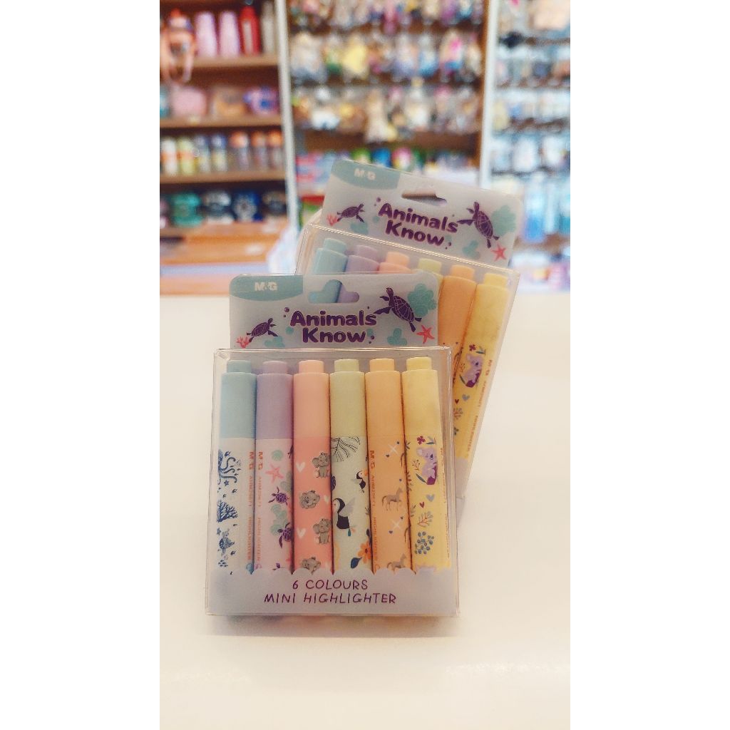 

M&G ANIMALS KNOW MINI HIGHTLIGTER 6 COLOR
