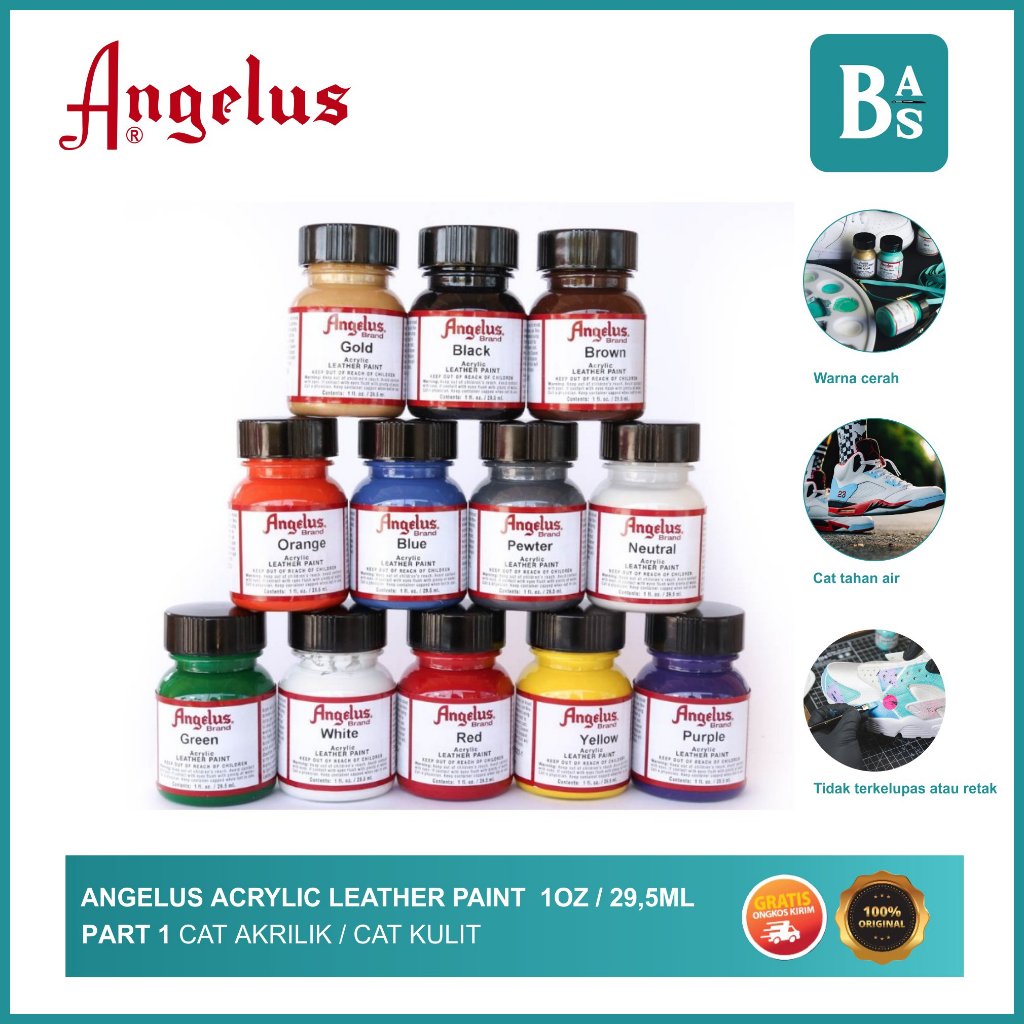

Angelus - Acrylic Leather Paint - Cat Sepatu Kulit - Cat Akrilik 1oz 29.5ml - SAS Part 1/3