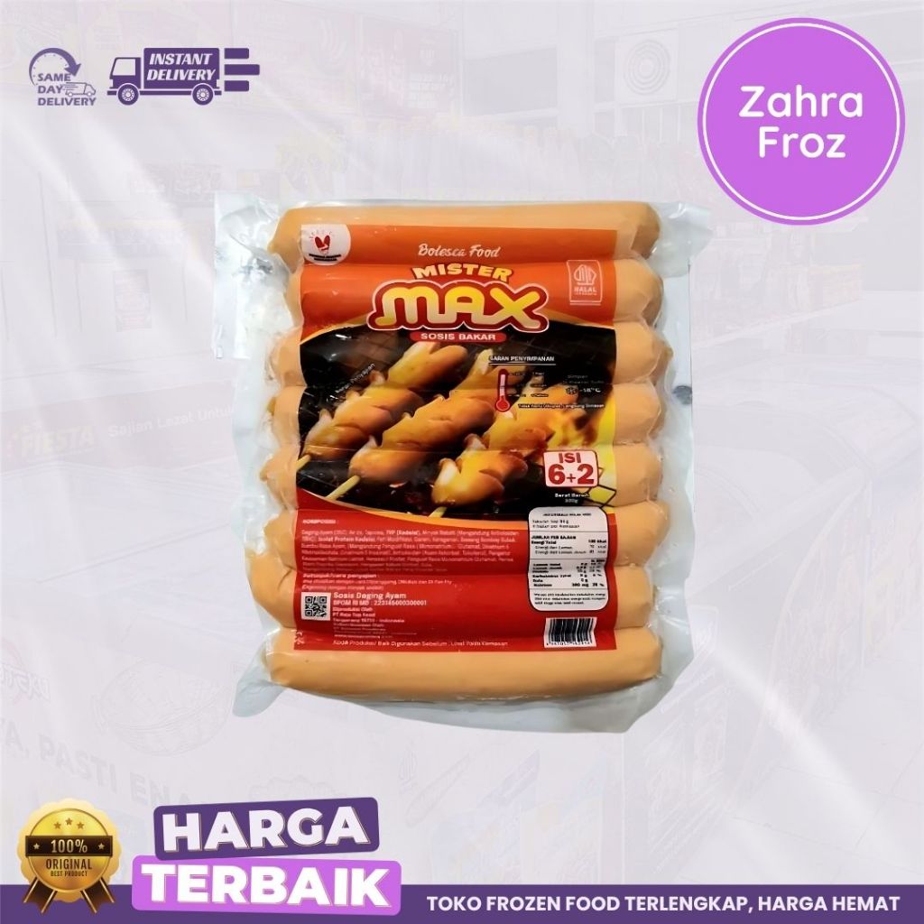 

MISTER MAX SOSIS BAKAR ISI 8 500 GR