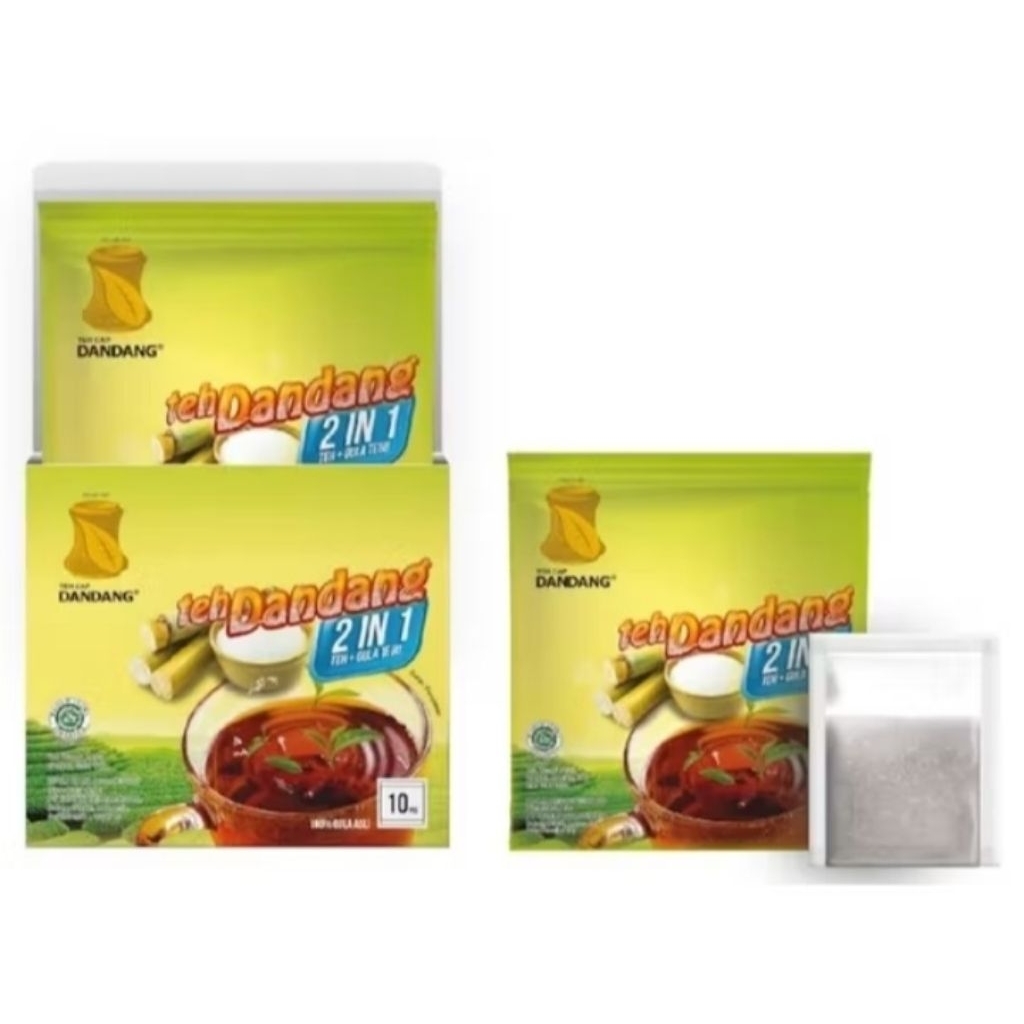 

Teh dandang 2 in 1 teh gula tebu 1 renceng isi 10pcs
