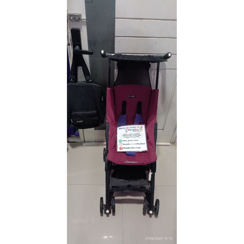 stroller pockit gen 7 merah dan ungu
