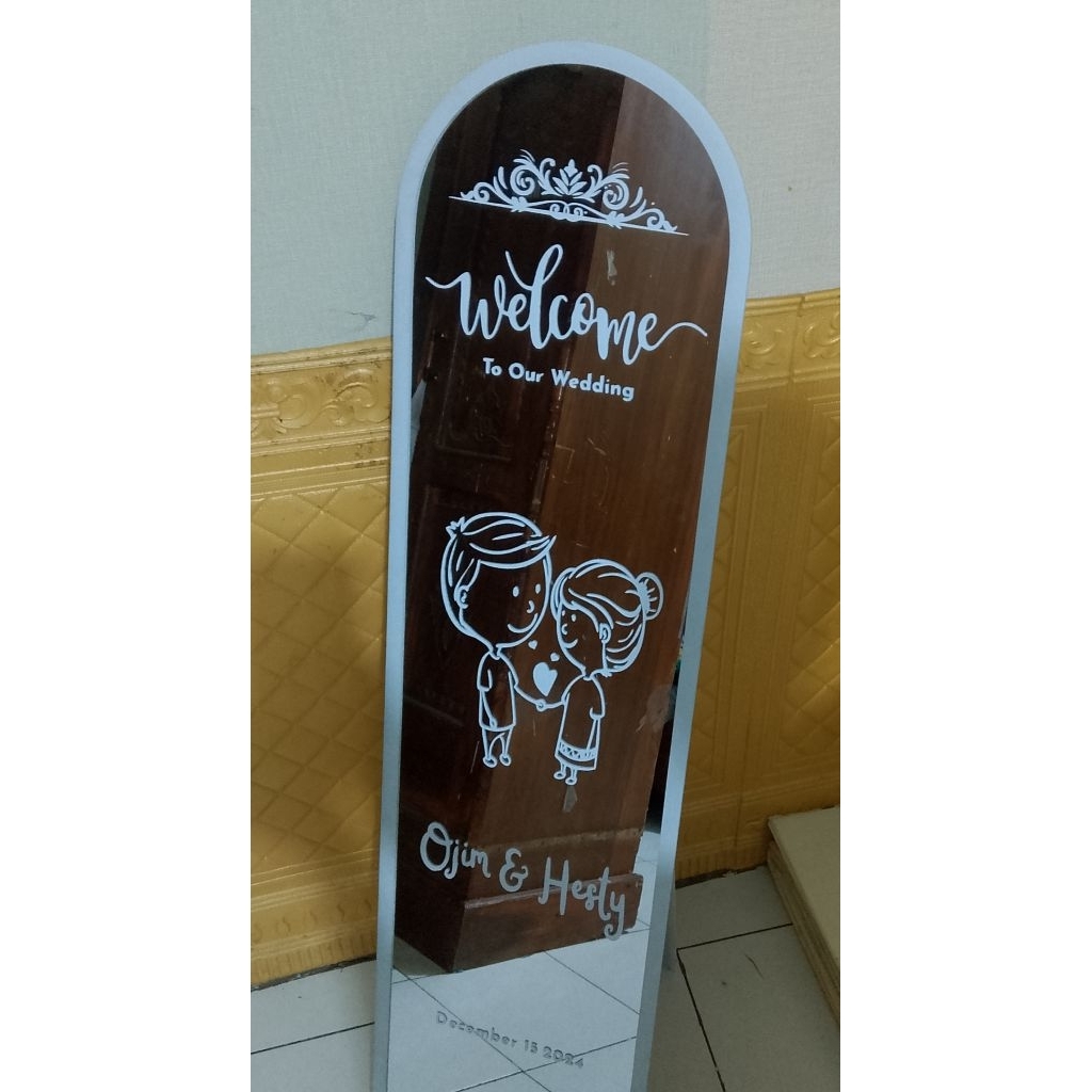 

stiker miror kaca wedding stiker custom wedding