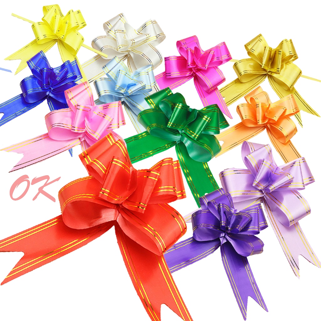 

(10 pcs) OKB Pita Tarik Serut 30 mm Dekorasi Hiasan Parsel Kado Gift Box Buket Souvenir