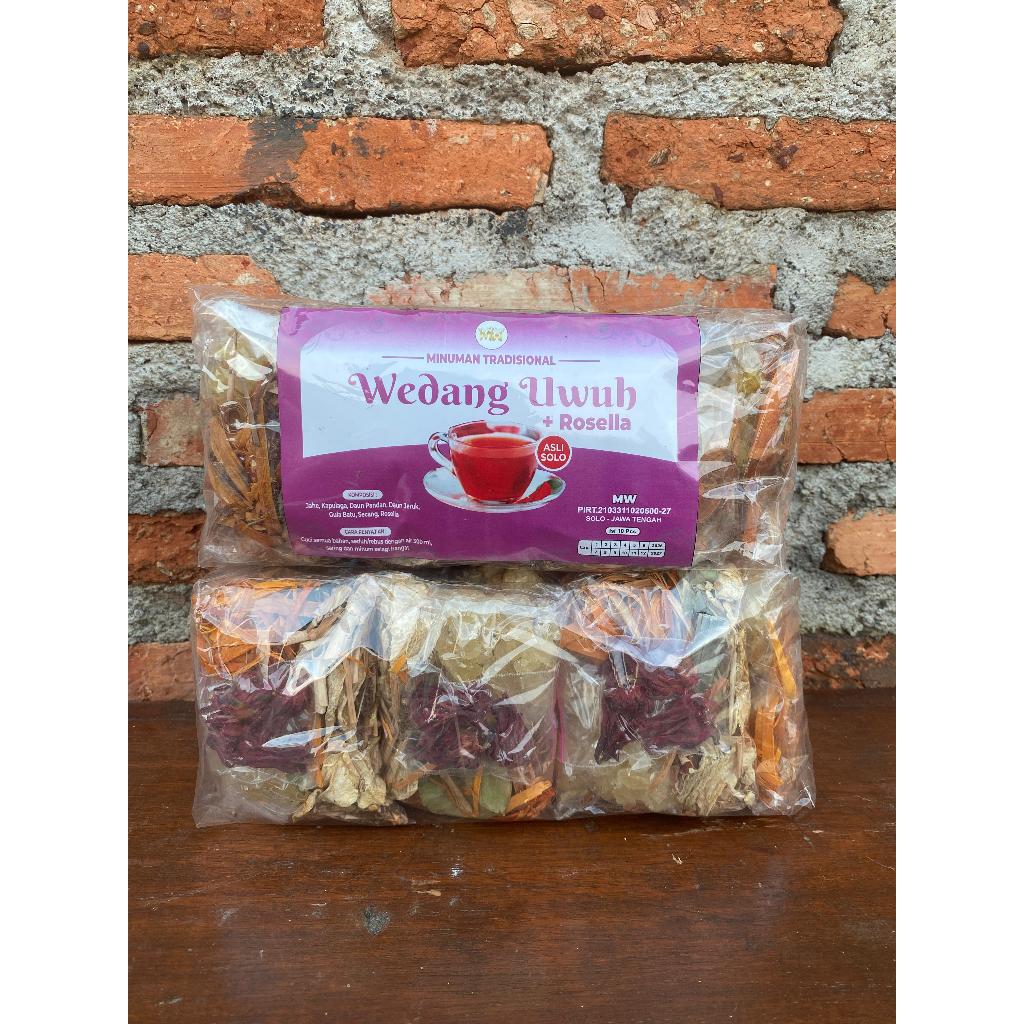 

Wedang Uwuh Rosella Termurah Rempah Komplit Khas Solo isi 10 Pcs