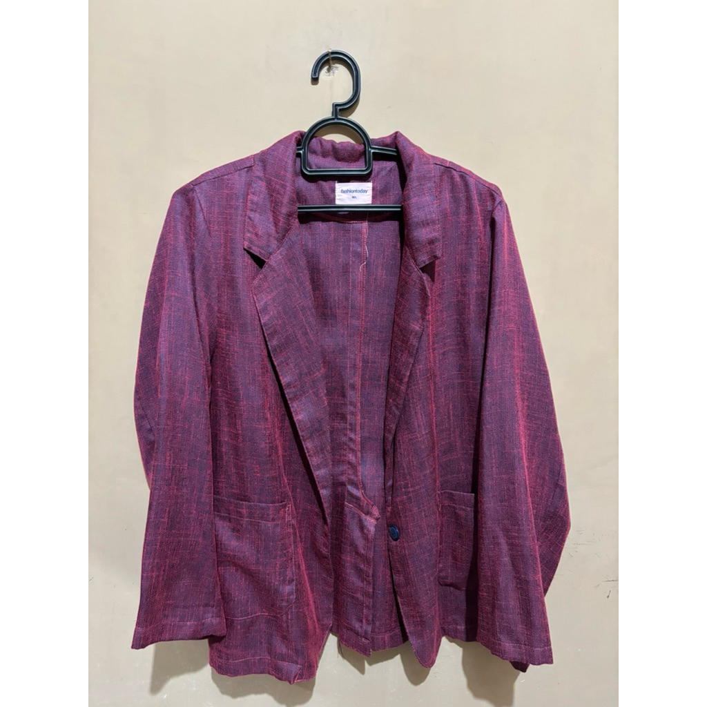 Preloved Cardigan Blazer Magenta
