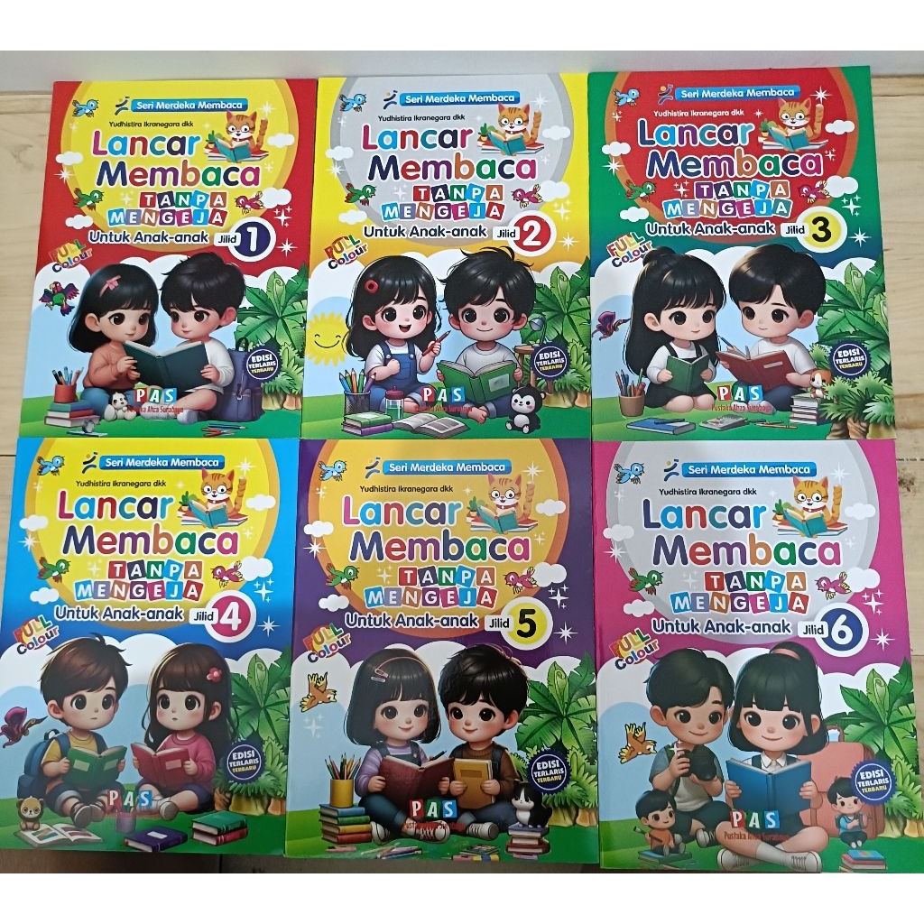 Paket 6 Buku Anak TK Paud Belajar Lancar Membaca Tanpa Mengeja (Anak Hebat)