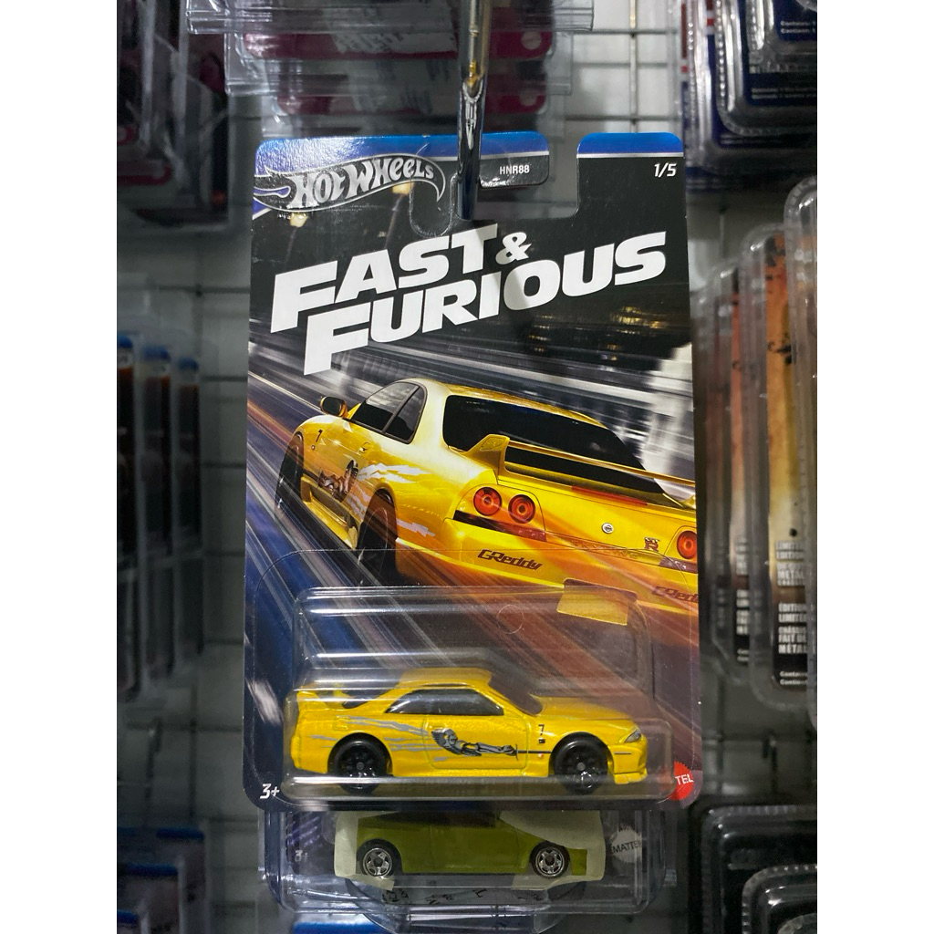 Hotwheels Nissan Skyline GT-R (BCNR33) Yellow Fast & Furious FF