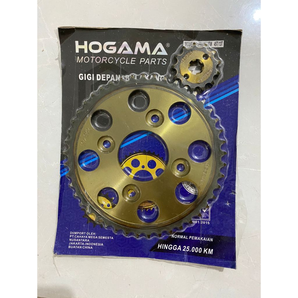 Gir Pres Gear Set Dpn Blkg Supra Fit New 45T/13T Sepuh