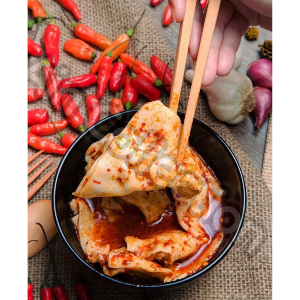 

Pangsit tulang rangu isi 10 free chili oil