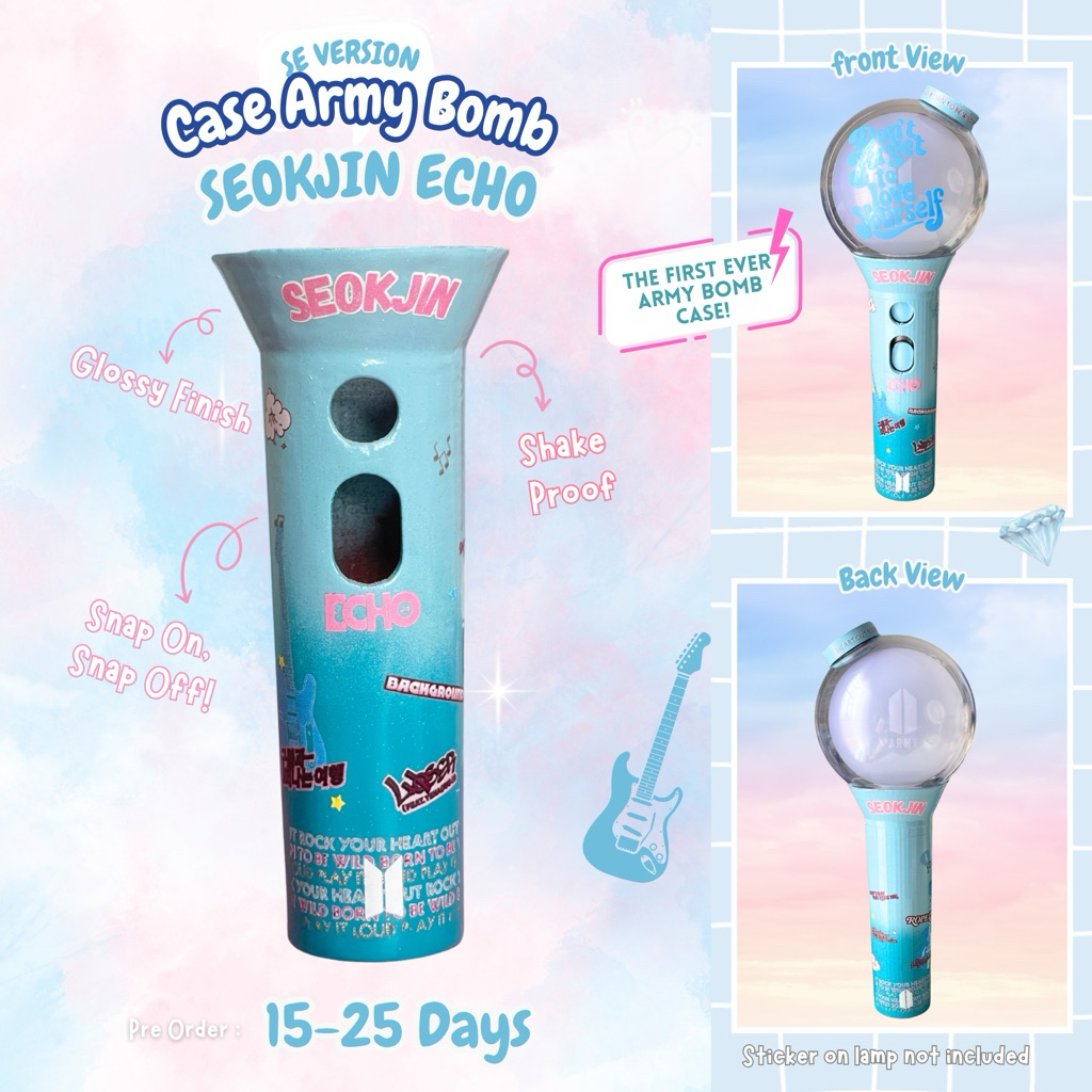 DP SEOKJIN ECHO CASE Lightstick BTS ARMY BOMB VER SE – Wrap Pelindung Anti Baret & Lecet Bisa Lepas 