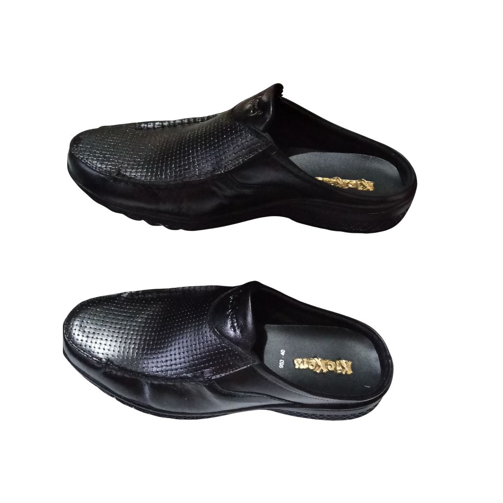 Sendal Sepatu Bustong Pria Kulit Asli - Sendal cowok bustong Model kekinian