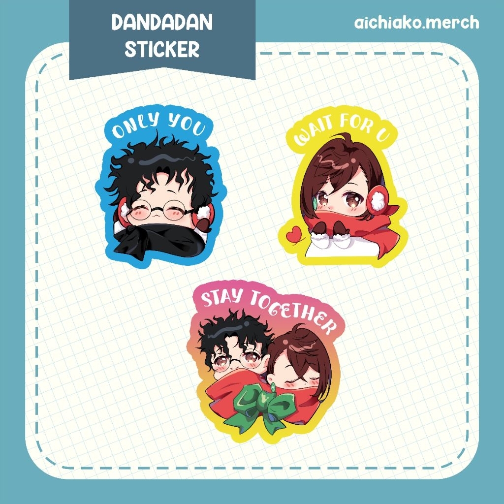 

Anime Dandadan Sticker Die Cut Glitter Lamination | Sticker Jurnal | By Aichiako